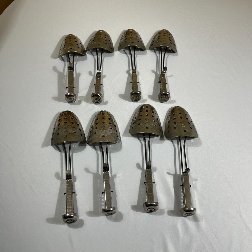 Vintage Metal Shoe Trees Adjustable Steel Stretcher Lot 8 Industrial Steampunk